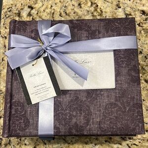 Bella Lux Purple Photo Album with Ribbon